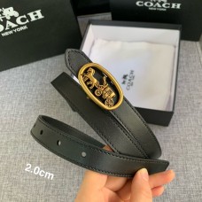 Coach Horse and Carriage Leather Belt 20MM Black
